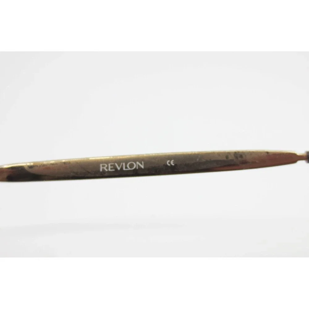 Revlon RV560 Smoked Topaz Oval Eyeglasses Floral Embossed Bronze Frames 130mm